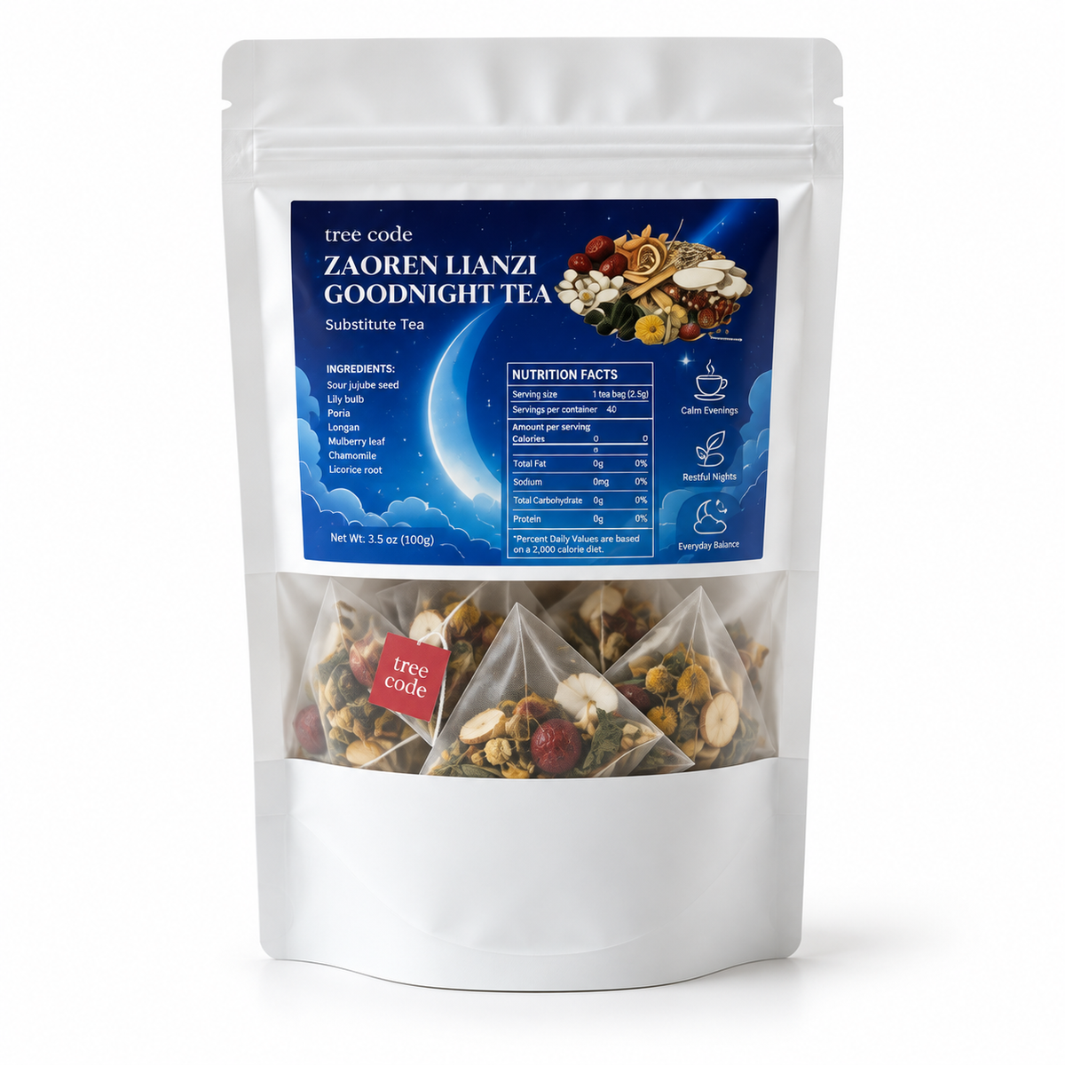 Treecode Goodnight Tea - Caffeine-Free Herbal Blend